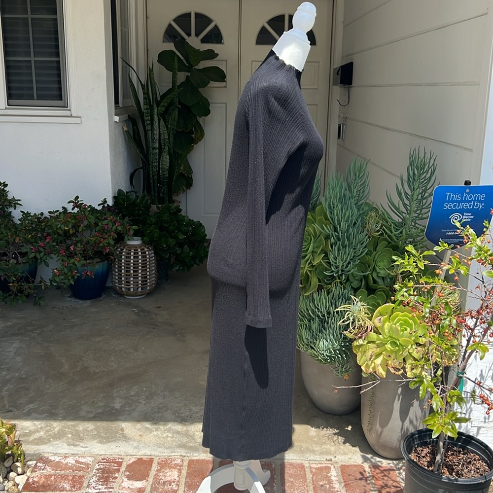Enza Costa Long Sleeves Sweater MIDI Dress NWOT - Picture 3 of 11